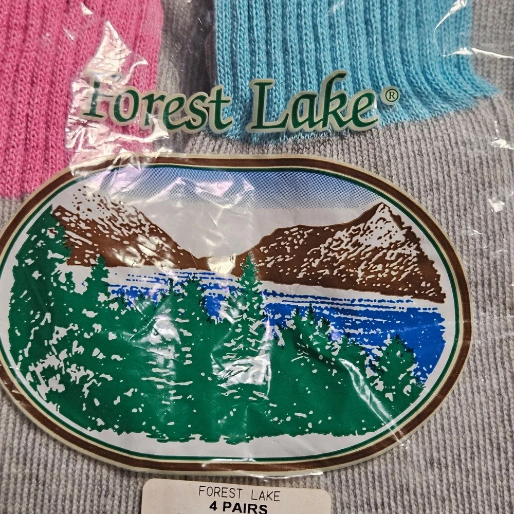 Forest Lake 4 Pairs Womens Thermal Socks 9-11 Acrylic Blend Made in USA NWT